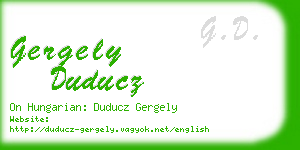 gergely duducz business card